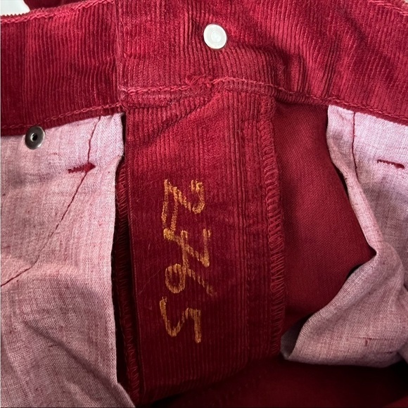 NWT PISTOLA 90s Cranberry Corduroy High Rise Raw Hem Cropped Boot Flare Jean 27 - Picture 9 of 9